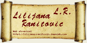 Lilijana Ranitović vizit kartica